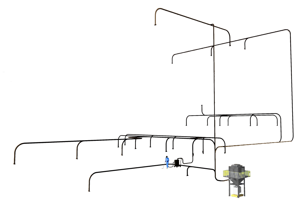 高真空水平下的集中吸風系統(tǒng)