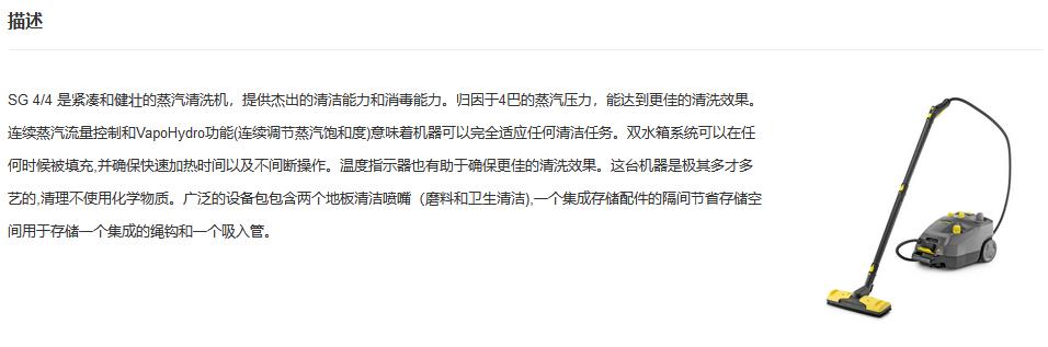 SG 4/4蒸汽清潔機 緊湊型 簡介